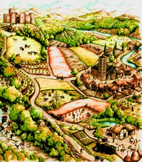 dibuix d'un domini senyorial